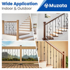 10 Pack 44" Double Twist Hollow Iron Balusters WT14