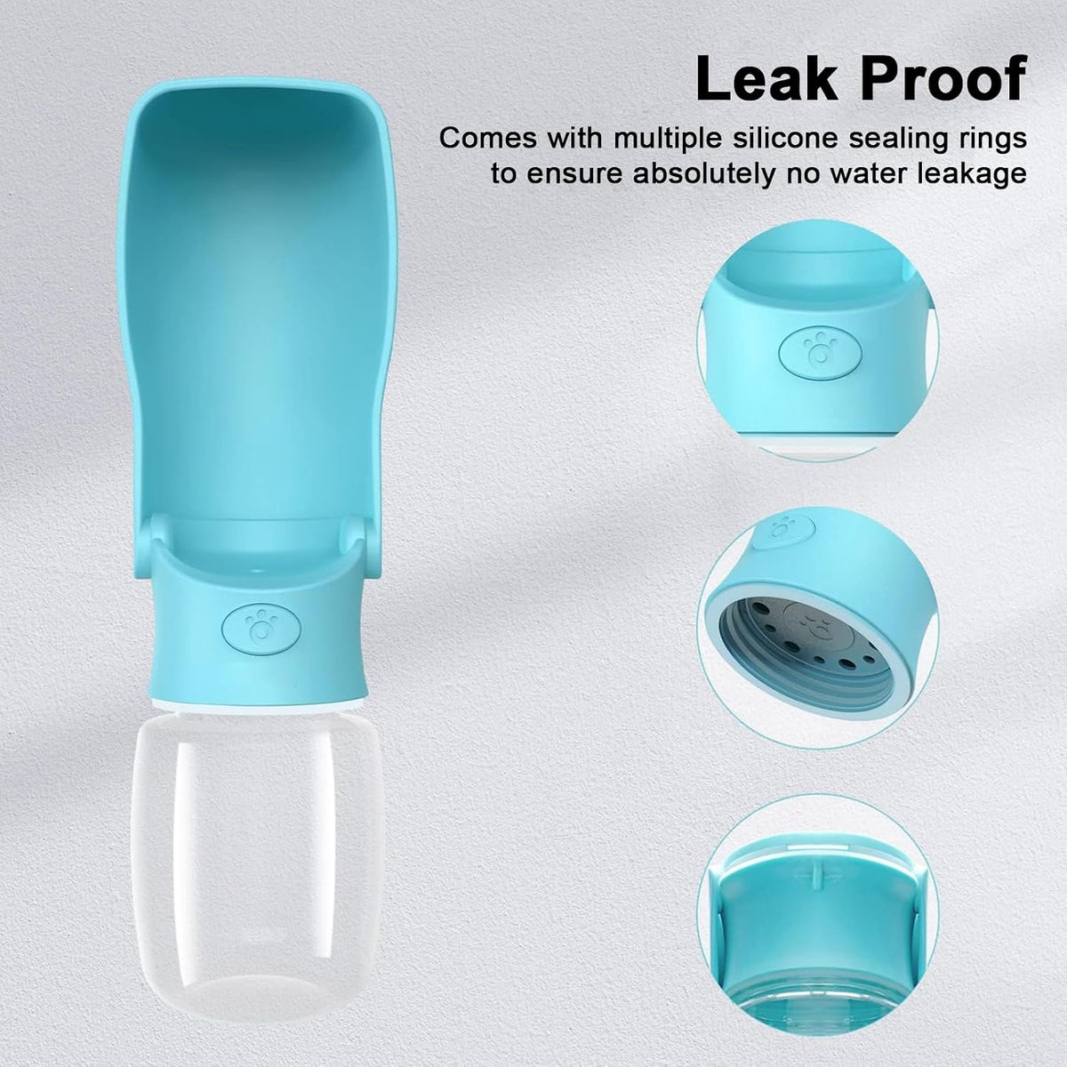 Portable Dog Water Bottle Dispenser [Leak Proof & Foldable] Dog Travel Water Bottle Bowl Accessories for Puppy Small