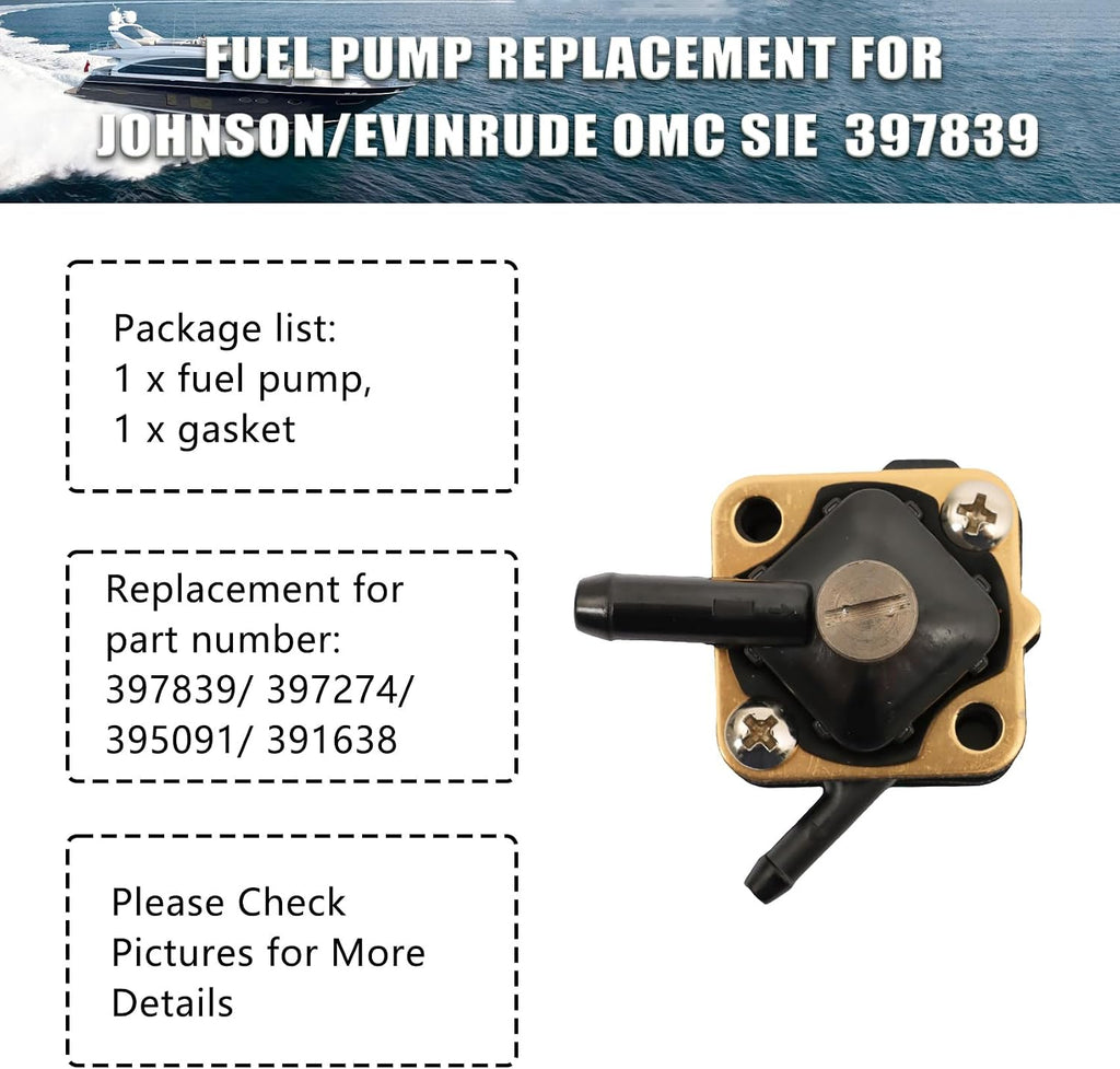 labwork Fuel Pump replacement for Johnson Evinrude OMC SIE