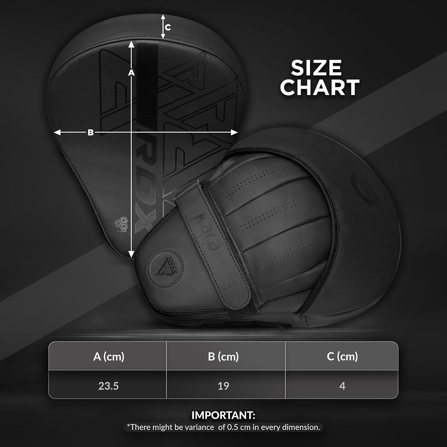 Boxing Pads Curved Focus Mitts, Maya Hide Leather Kara Hook and jab Training Pads, Adjustable Strap Ventilated, MMA