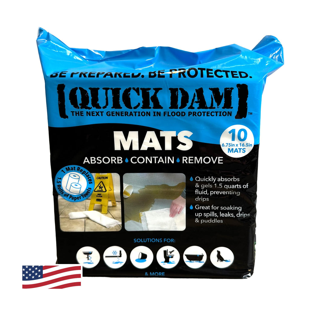 WUM-10 Super Absorbent Mats, 10-Pack, 6.75" x 16.5"