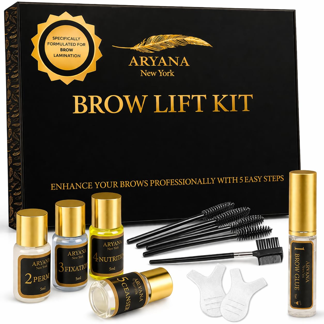 Brow Lift Kit For Eyebrow Lamination | At Home DIY Brow Lamination, Instant Professional Lift For Fuller Eyebrows