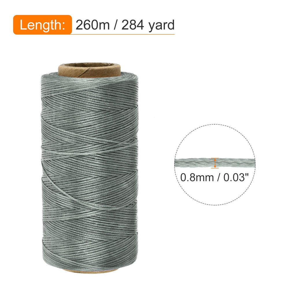 Waxed Thread Wax String 284 Yard 0.8mm 150D Flat Gray