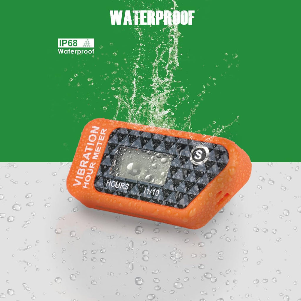 YOOREAL Vibration Hour Meter,Maintenance Hours Waterproof IP68