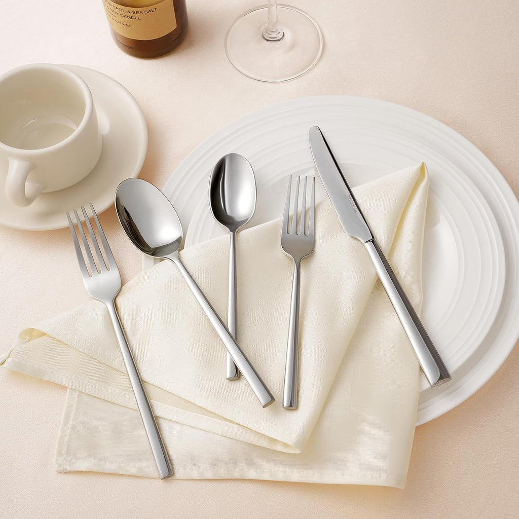Silverware Set for 12, 60-Piece 18/0 Stainless Steel Flatware Cutlery Set