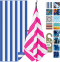 Microfiber Beach Towels Oversize Quick Dry Towel [1 or 4 Pack] - Travel Beach Towel for Swimming Pool, Sand Free