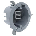 (Pack of 1) 4'' Old Work Round Electrical Box, One-Gang Grey PVC Junction Box, 18 Inch Capacity, Round Ceiling