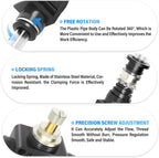 TAILONZ 1/4" OD SCF-1/4 Air Flow Control Valve Push-to-Connect Fitting 5PCS