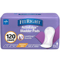 FitRight Incontinence Bladder Control Pads, Maximum Absorbency, 5.5" x 13.75", 10 Count (Pack of 12)