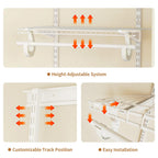 2-4 Ft. White Custom Insert Wire Closet Organizer System Kit