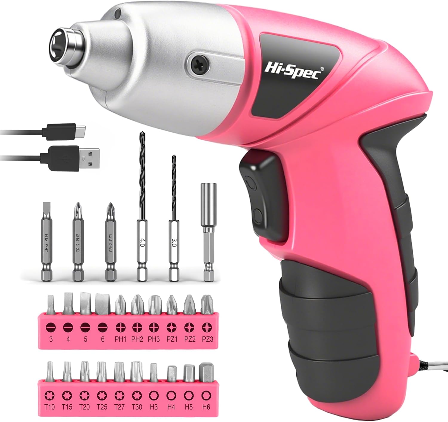 Small Electric Screwdriver, Mini Drill Set, Rechargeable 3.6V Cordless Screwdriver with 26 Driver Bits, Power Tool