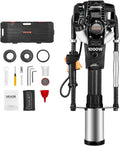 Gas Powered T Post Driver, 37.7cc 4-Stroke Engine Efficient Post Pounder with 3 Piling Sleeves, Vibration-Reducing