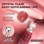 Brightening Lip Serum, Hydrating Glossy Lip Oil with Metal Applicator, Plumping Moisturizing Lip Care Tint