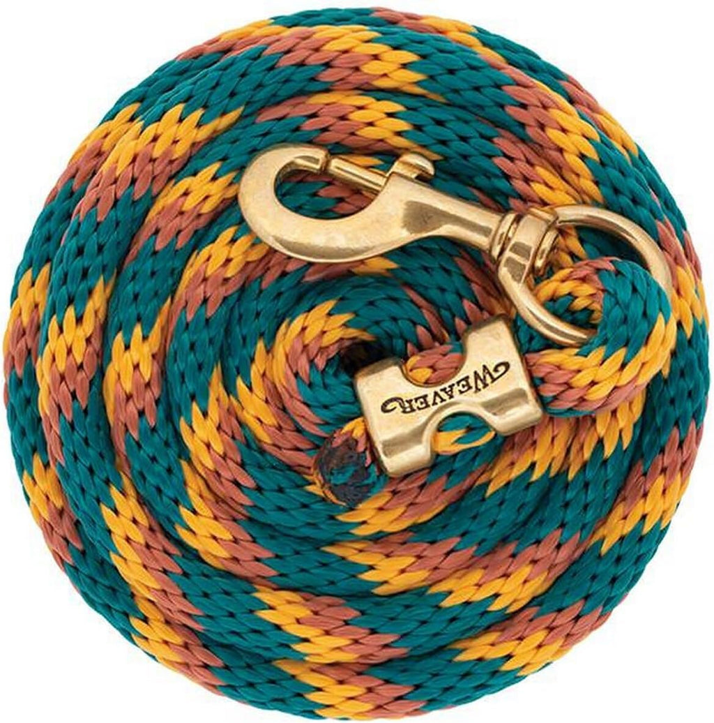 Poly Horse Lead Rope, 5/8 in x 10 ft, Brass 225 Snap