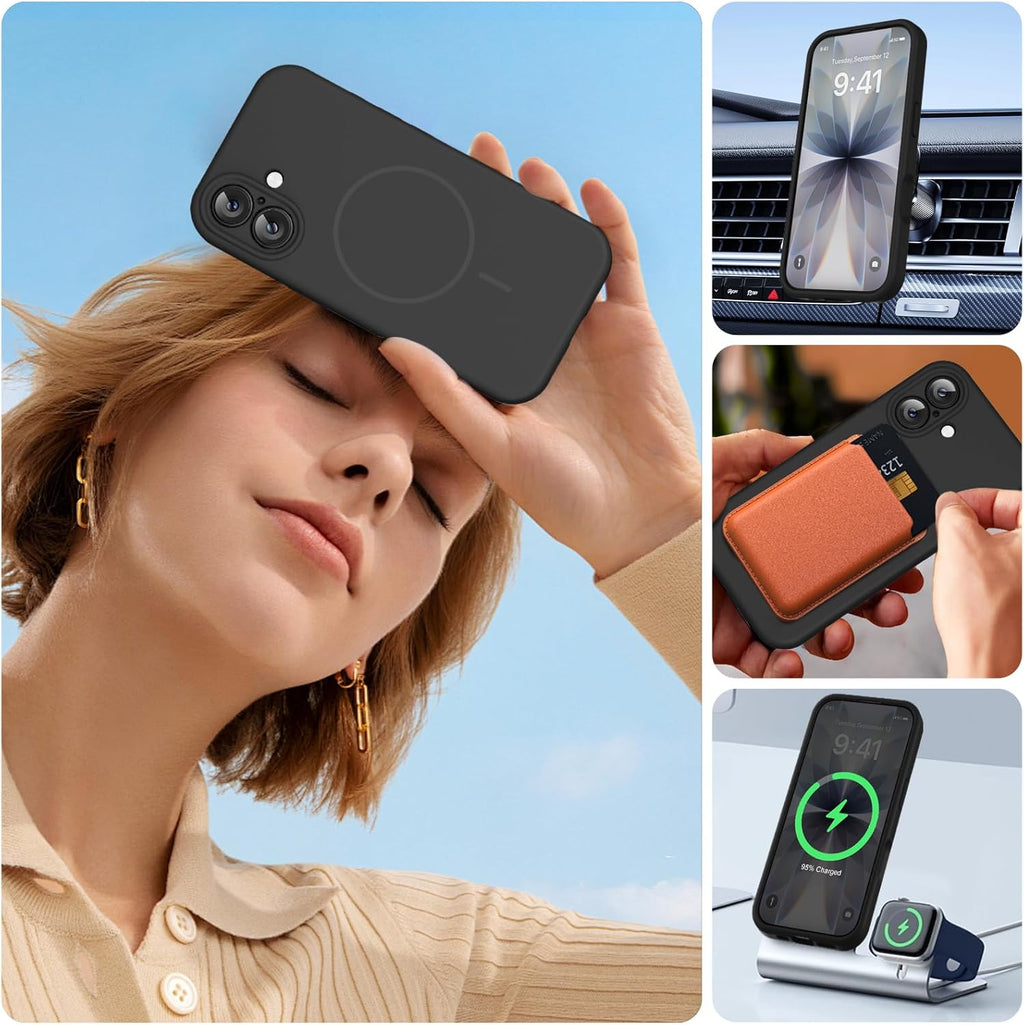 Magnetic for iPhone 17 Case, Compatible with MagSafe, Integrated Silicone Camera Control Cover, Shockproof Drop