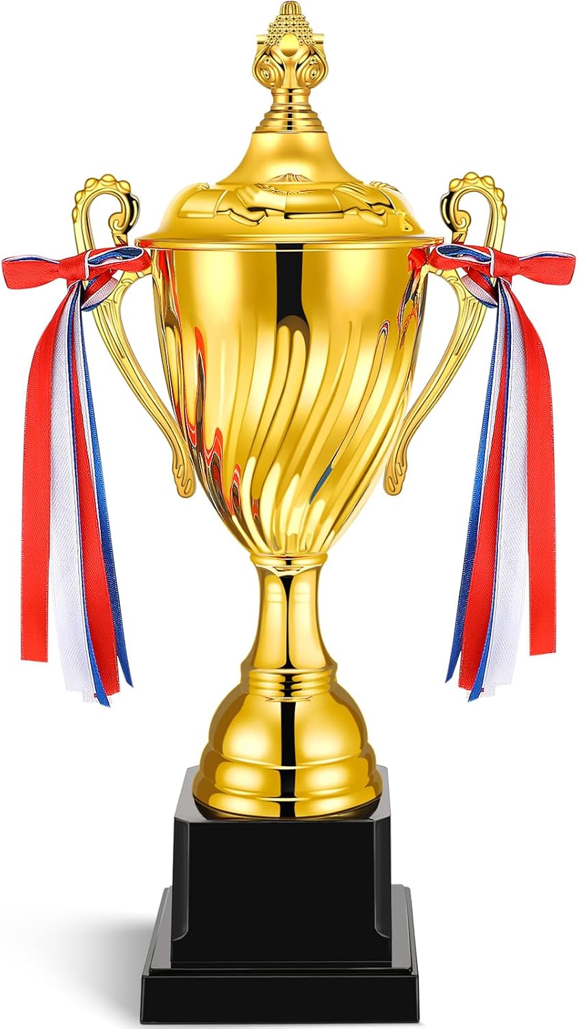 14 Inch Large Gold Trophy Cup,Winner Award Trophies | Trophy Award Cup for Sports,Custom Base,1st Place