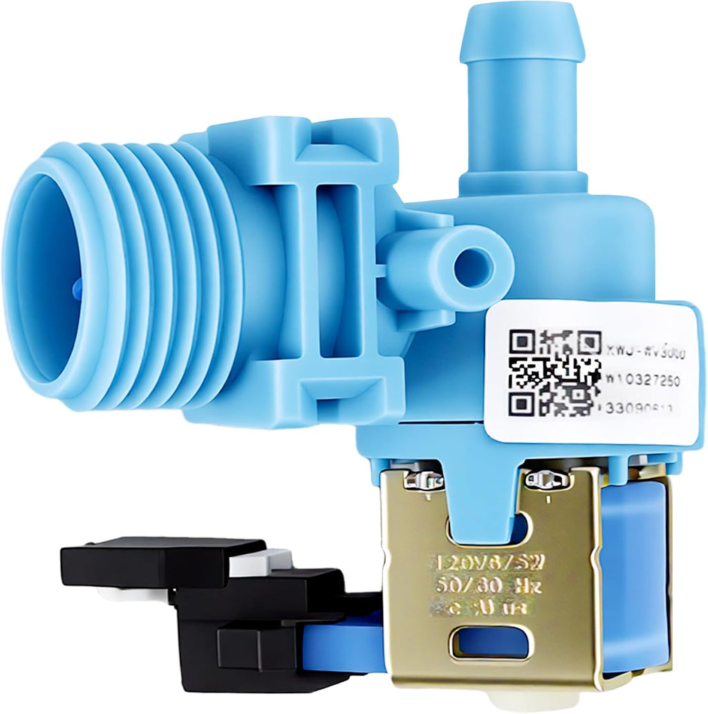 W10327249 Dishwasher Water Inlet Valve Replacement Compatible with Whirl-pool May-tag Ken-more Am-ana Kitch-ena-id Replaces W10327250 W11175771 AP6339872 PS12578165 W10872255 W10195047