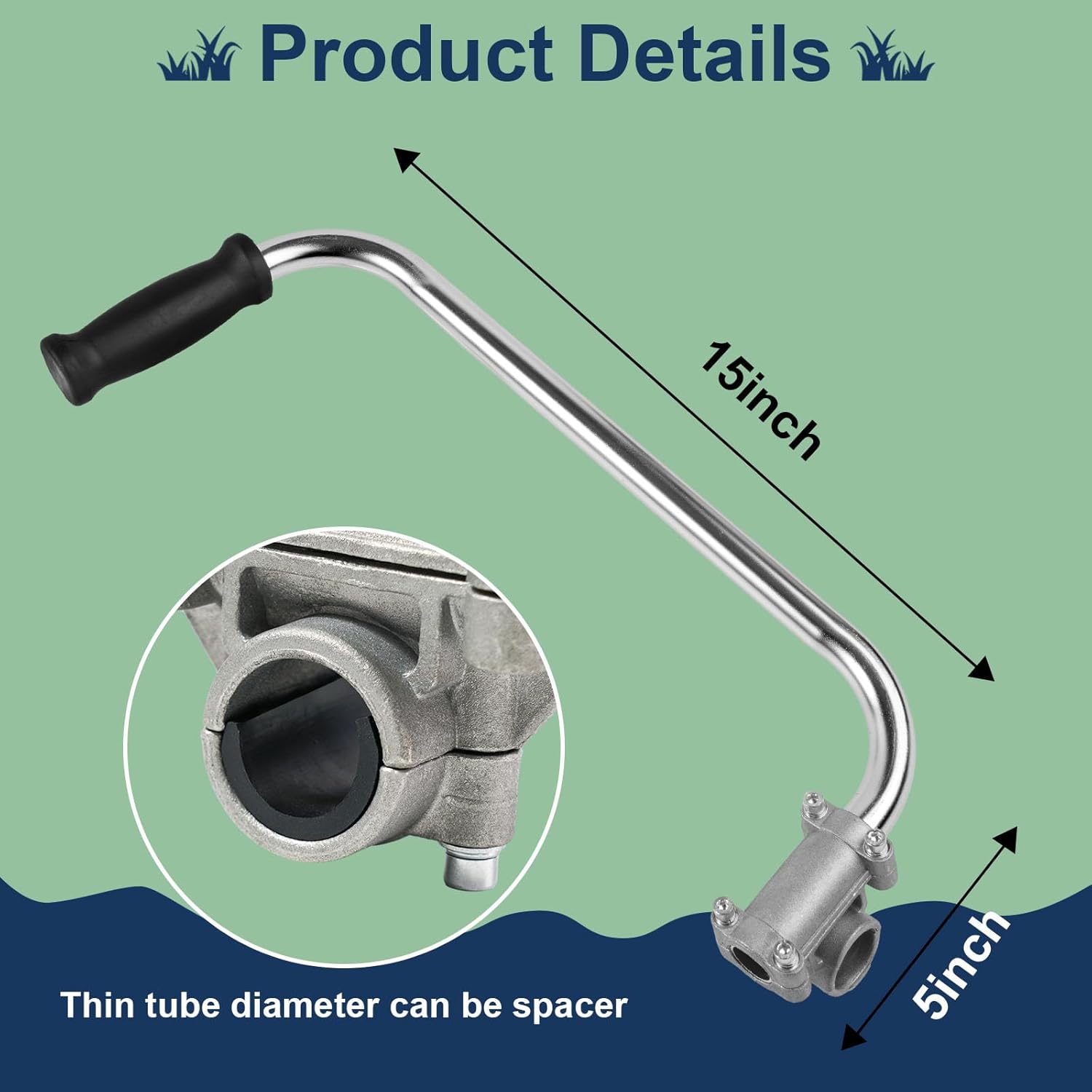 Weed Eater Handle Extension - Aluminum Ergonomic Weed Eater Attachments | Trimmer Grip, Weedeater Handle with Bracket