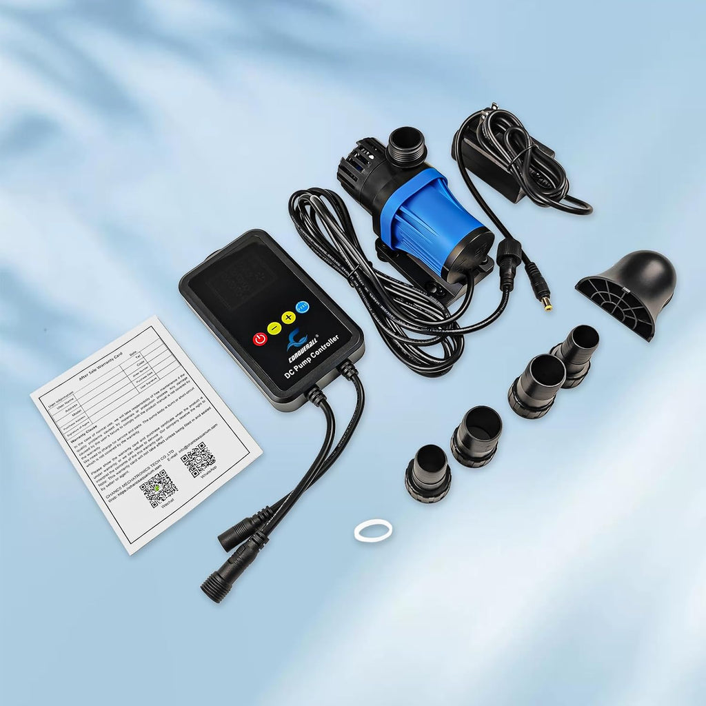 DC 24V CHS-1500 9W Return Pump 385GPH 9.1ft Durable with Controller for Fish Tank, Aquarium