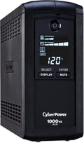 CP1000AVRLCD Intelligent LCD UPS Battery Backup | Surge Protector, 1000VA/600W, 9 Outlets, AVR, Mini-Tower