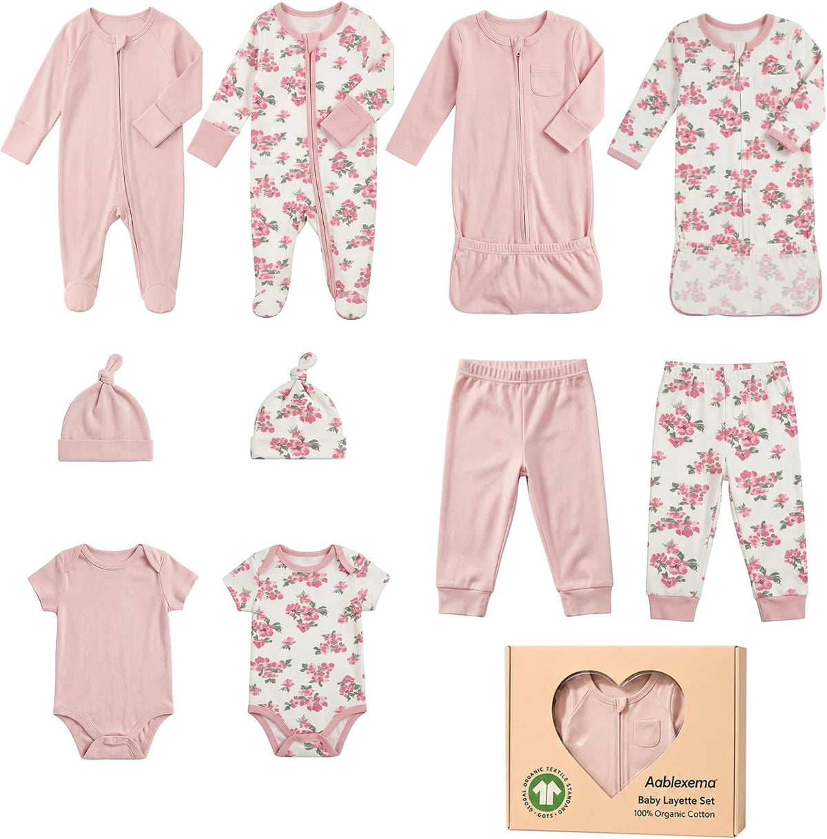Organic Cotton Unisex Baby Layette Registry Clothes Set