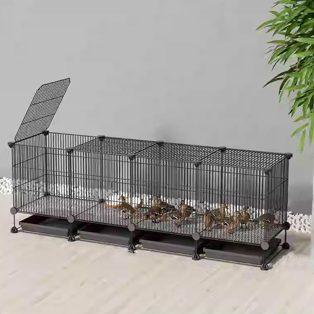 Metal Chicken Coops Removable Chicken Cage Encrypted Gap 1.3cm Small Animals House Duck Cat Playpen Rabbit Hutch for