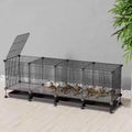 Metal Chicken Coops Removable Chicken Cage Encrypted Gap 1.3cm Small Animals House Duck Cat Playpen Rabbit Hutch for