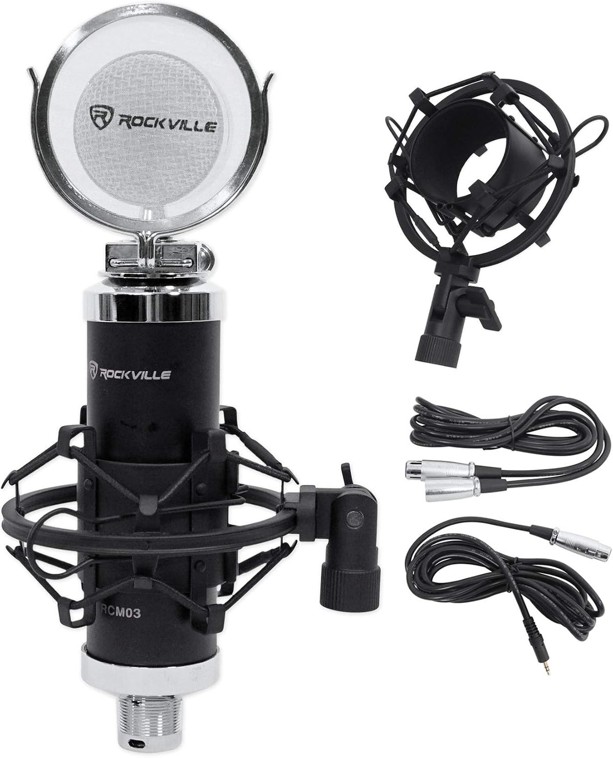 R-TRACK SOLO USB-C Audio Interface Bundle with RCM03 Mic, PRO-M50 | 24-Bit/192kHz, 2-In/2-Out, XLR/Hi-Z/TRS Inputs