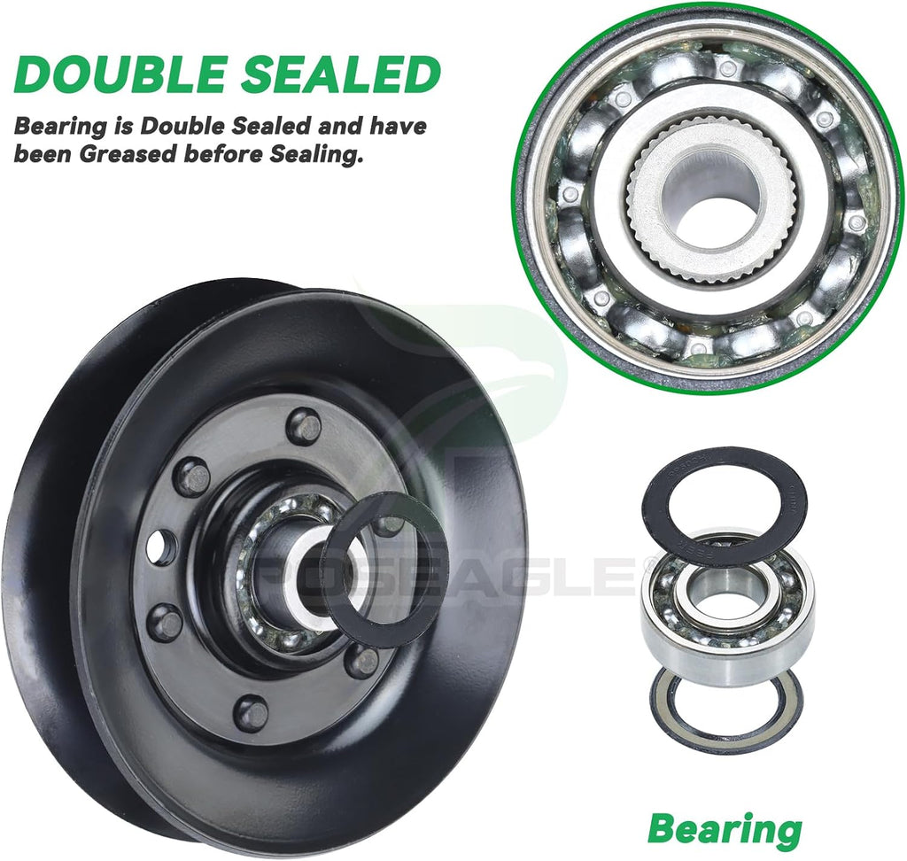 2 Pack 756-04325 Idler Pulley for Craftsman LT2000 T110 R110 Mower
