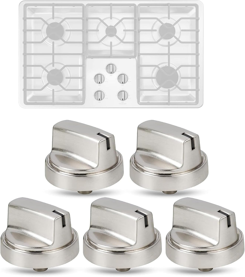 WB03X29300 Gas Stove Knobs Compatible with GE Range Surface Burner Knob | 5 Pack Range Knobs Replacements for GE