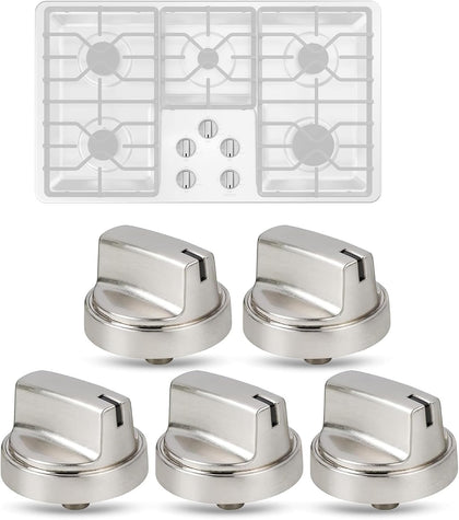 WB03X29300 Gas Stove Knobs Compatible with GE Range Surface Burner Knob | 5 Pack Range Knobs Replacements for GE