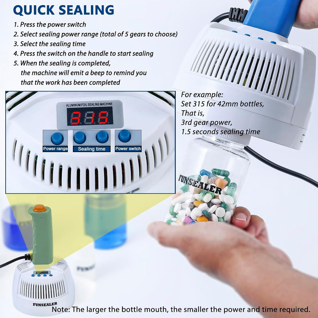 Induction Heat Sealer, Bottle Cap Sealing Machine, Bottle Film Sealer