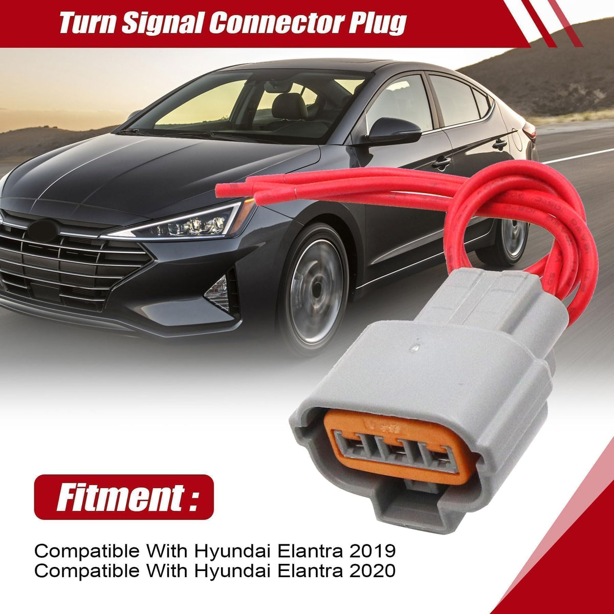 Priprilod Turn Signal Connector Plug Fit For Hyundai Elantra 2019-2020
