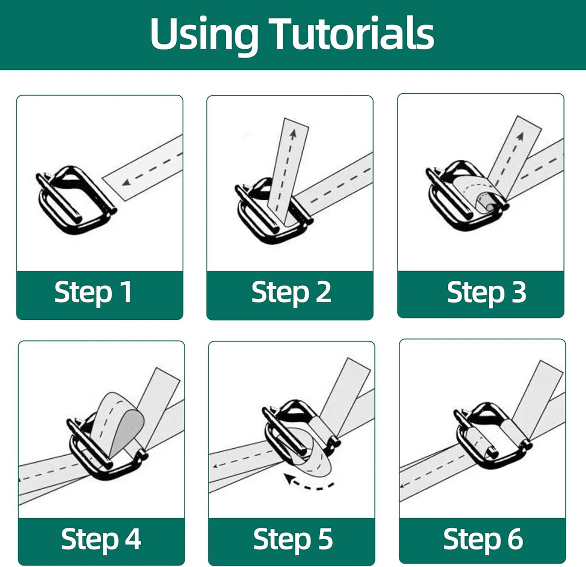 3/4" Metal Wire Buckle for Woven Cord Strapping
