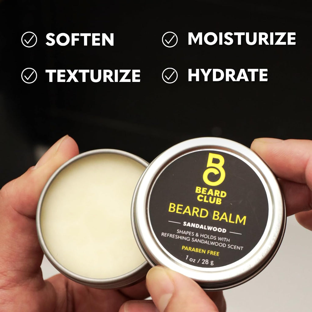 Beard Kit for Men - Grooming & Care Kit - Cedar & Sandalwood Oil, Sandalwood Balm, Boar Bristle Brush, Comb, Trimming