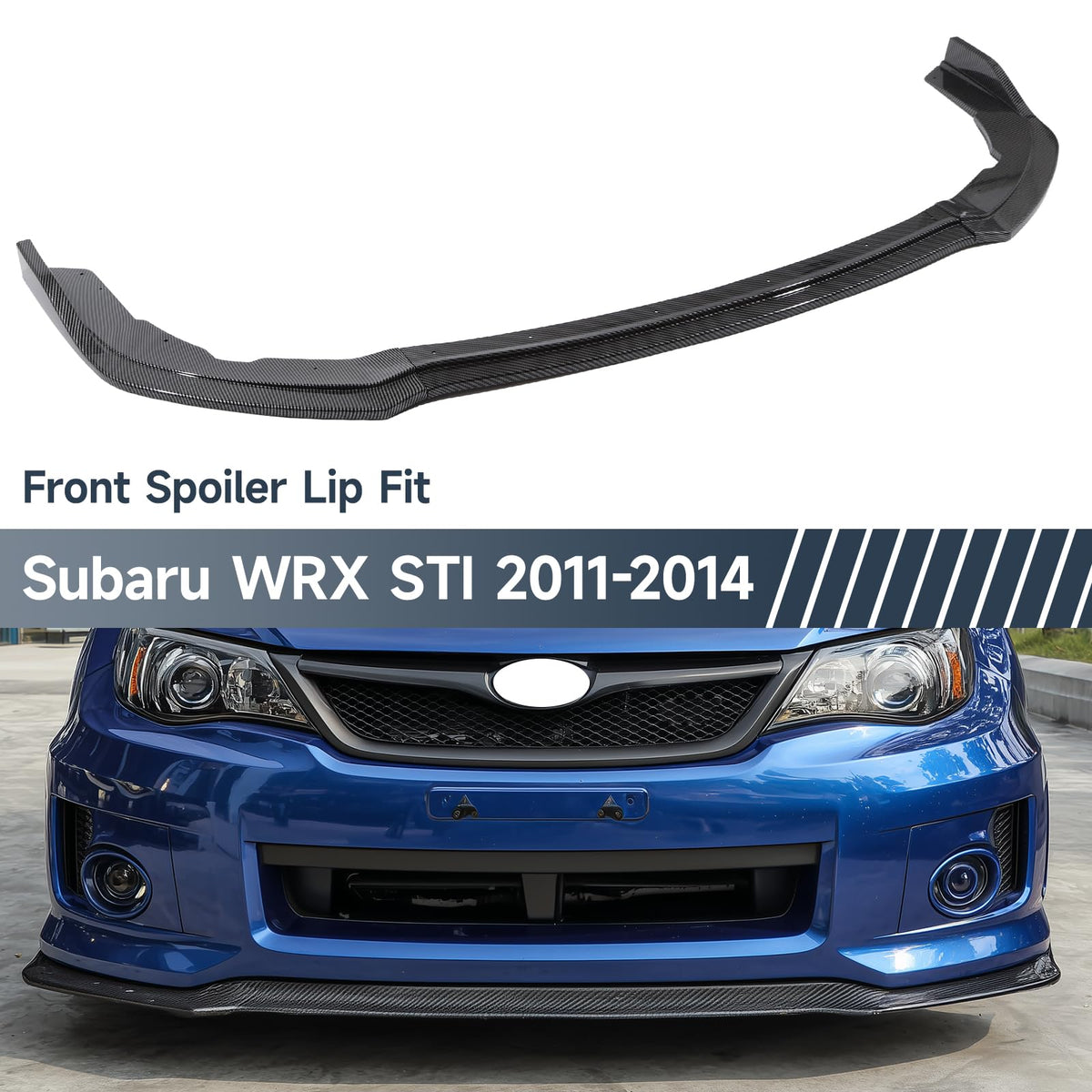 Front Bumper Lip Splitter Kit for Subaru WRX STI 2011-2014