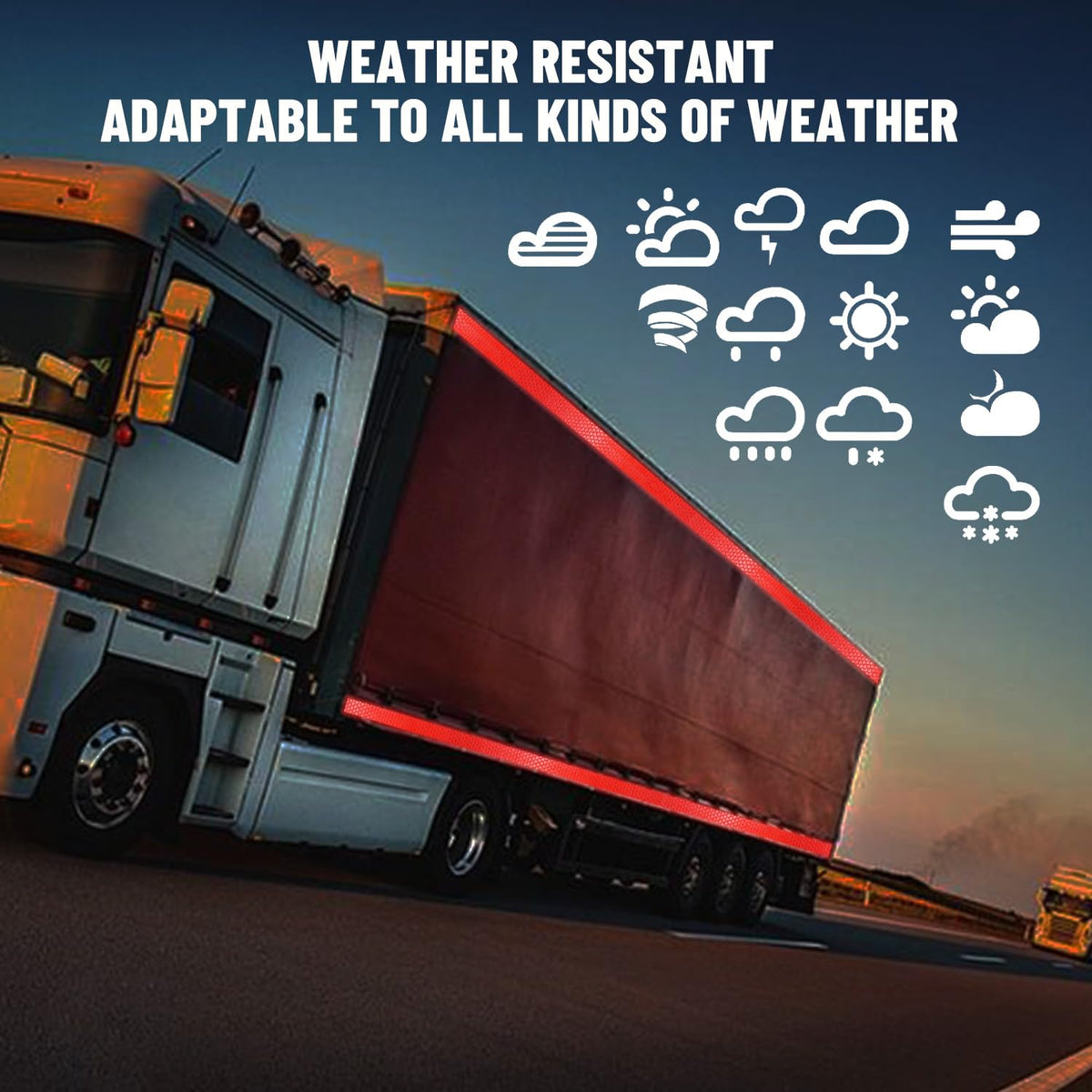 Reflective Tape, 1 Inch x 30 Feet - High Intensity - Red Reflective Safety Tape Waterproof Conspicuity for Trailer