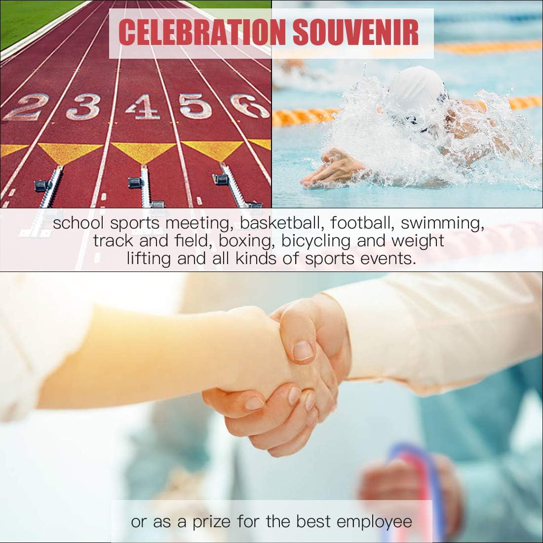 Gold Silver Bronze Award Medals with Ribbon Winner Awards Olympic Style for Kids School Sports Meeting Sports Events