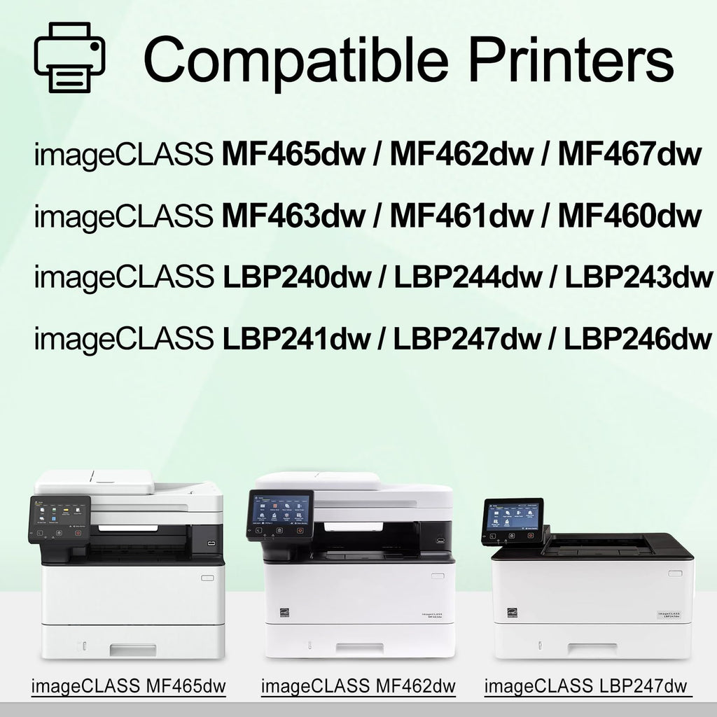 070H Black Toner Cartridge Compatible for Canon ImageCLASS MF465dw 2 Pack