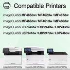 070H Black Toner Cartridge Compatible for Canon ImageCLASS MF465dw 2 Pack