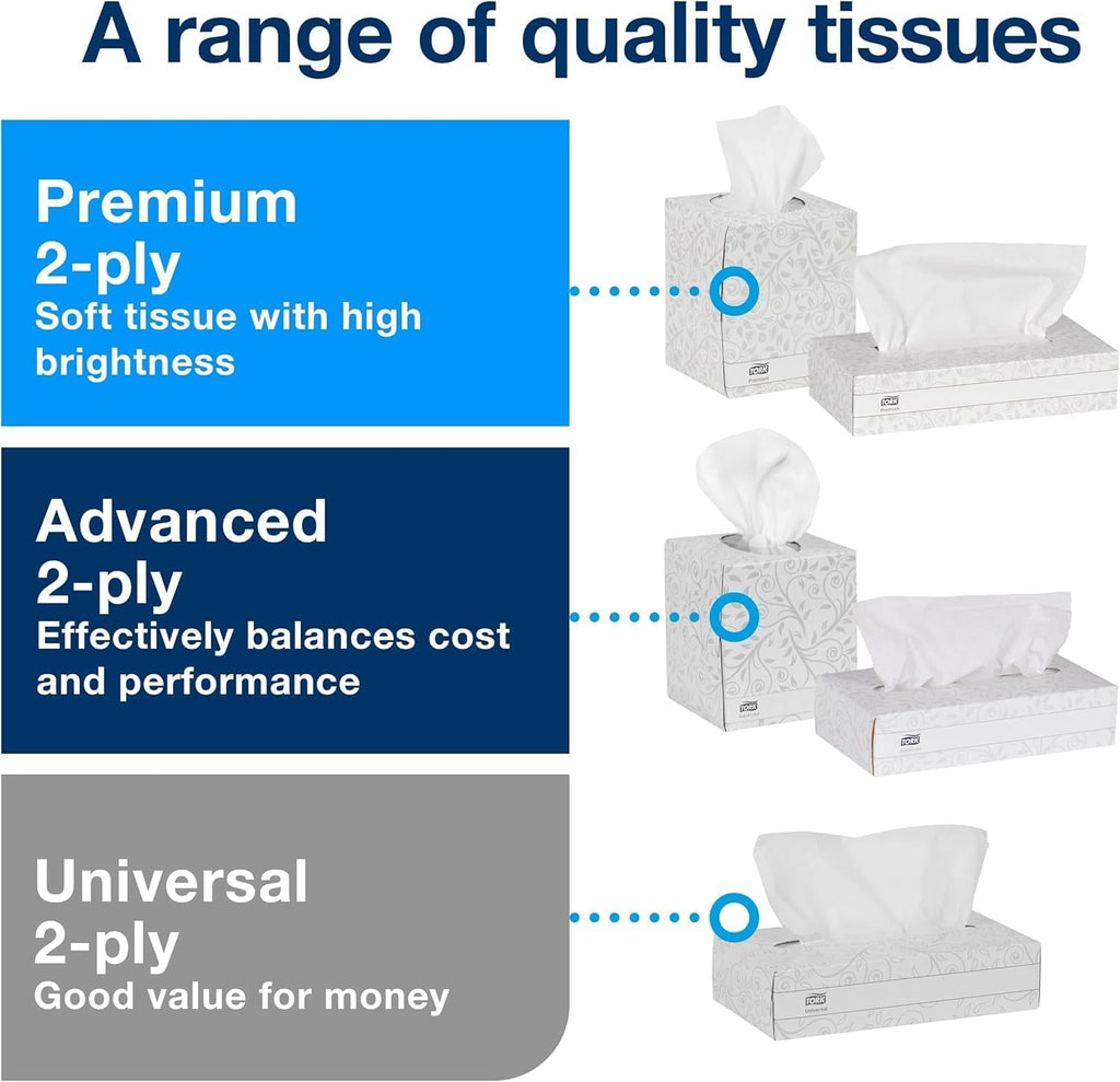 Advanced Facial Tissue White Soft, F1, 30 Boxes x 100 tissues, TF6810
