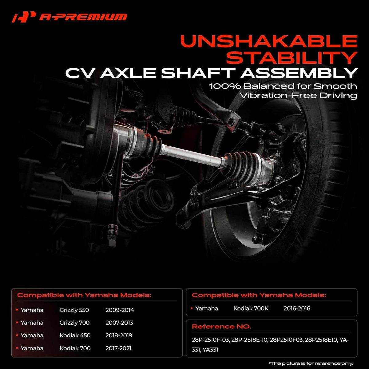 A-Premium Rear Driver or Passenger Side CV Axle Shaft Assembly