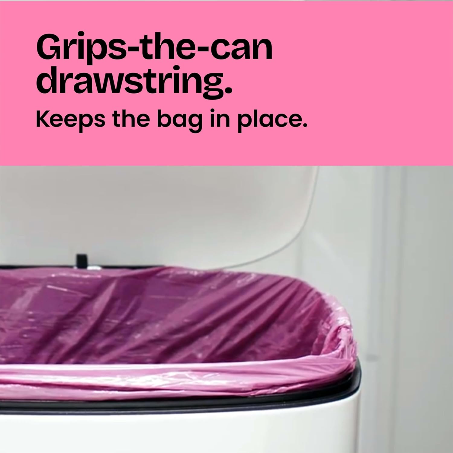 Tall Kitchen Trash Bags 13 Gallon, MaxStrength Cherry Blossom Garbage Bags, Drawstring, 90 Count
