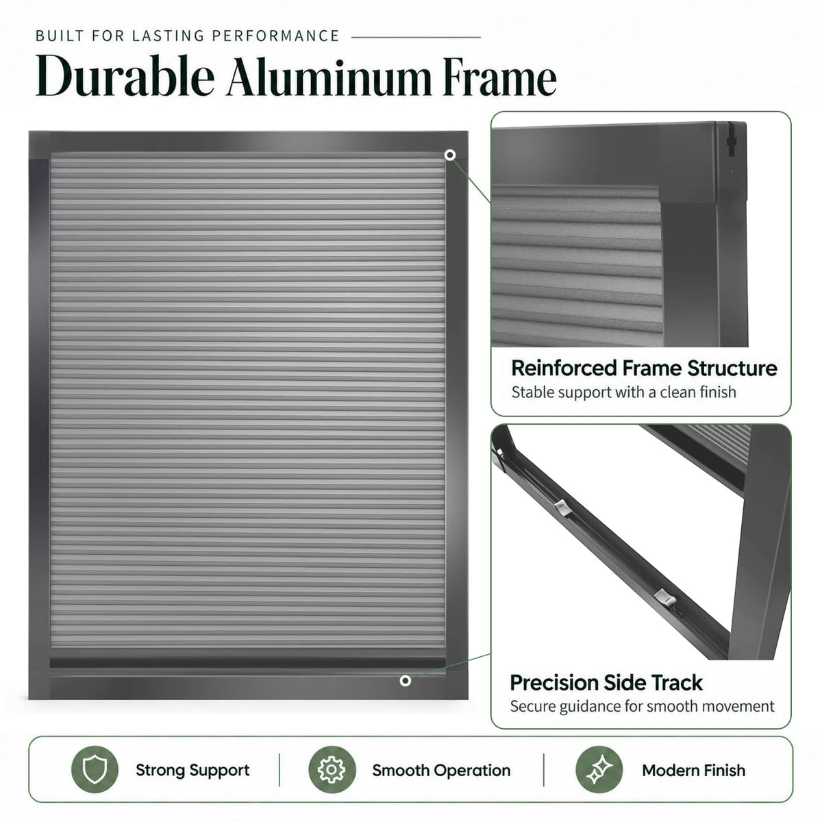 Custom Blackout Honeycomb Skylight Window Shade (Light Grey 93021E)