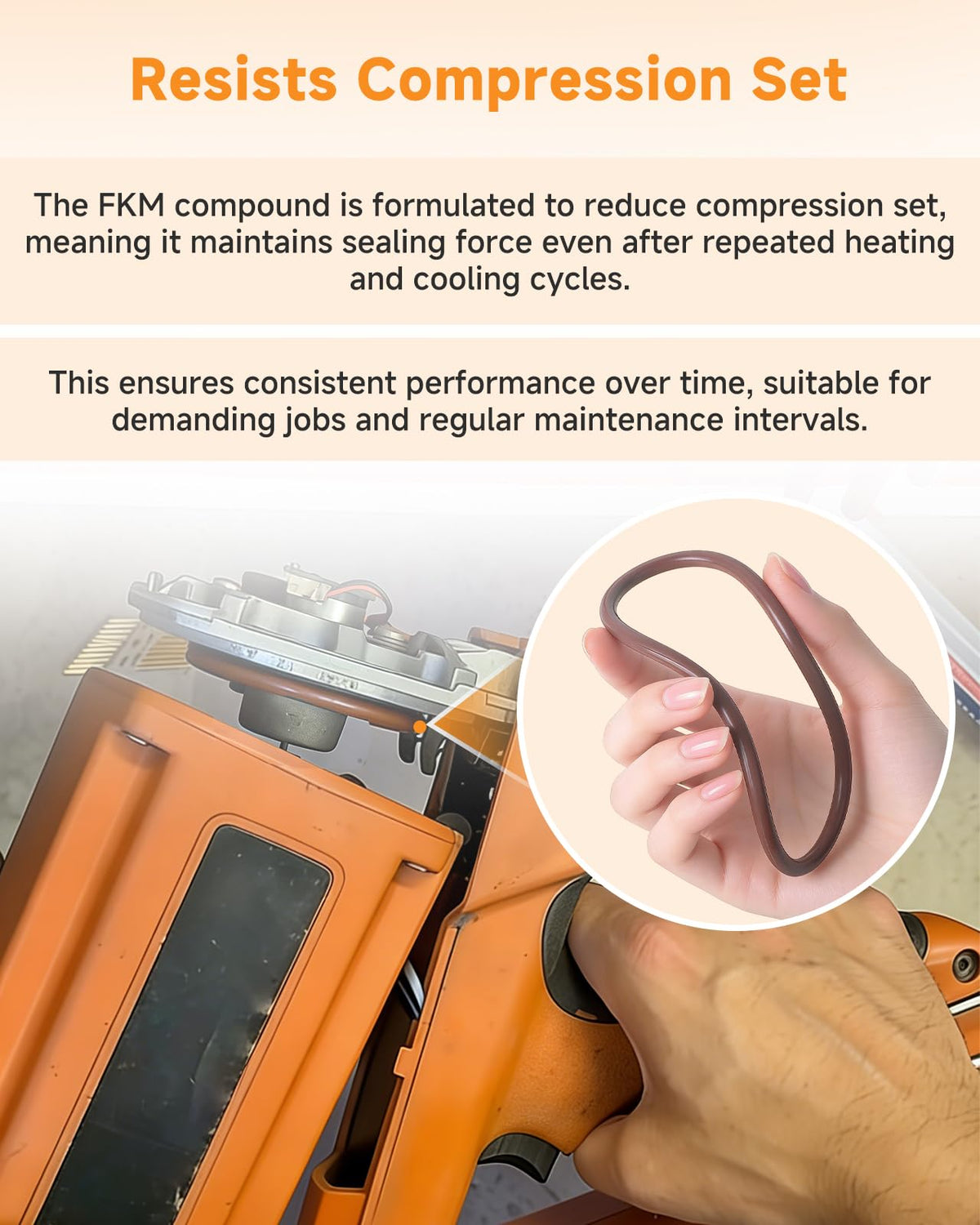 403992 O Ring Cylinder Seal Ring Compatible with Paslode Cordless Framing Nailer Retaining Ring System Brown FKM Fluoroelastomer Also Replaces Seal Ring for Nail Gun Maintenance(2pcs)