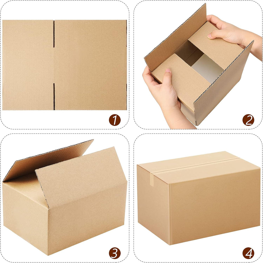 32 Pack Shipping Boxes Assorted Size Corrugated Cardboard Moving Box