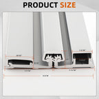 1 Pcs 83" Aluminum Continuous Hinge for Door, Silver