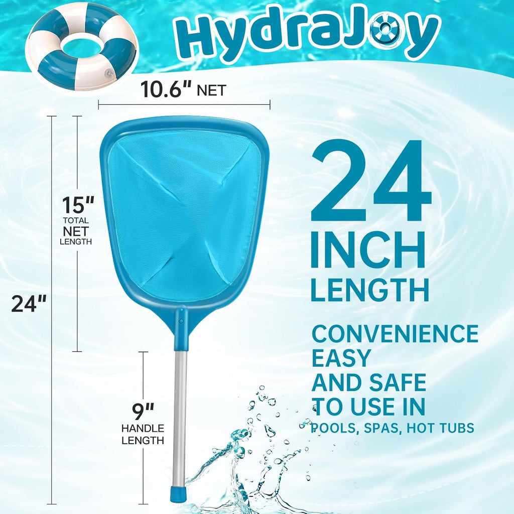 Pool Net, Professional Swimming Pool & Hot Tub Skimmer Net Accessories, Pool Leaf Rake Cleaning Tool with Pole, Fine