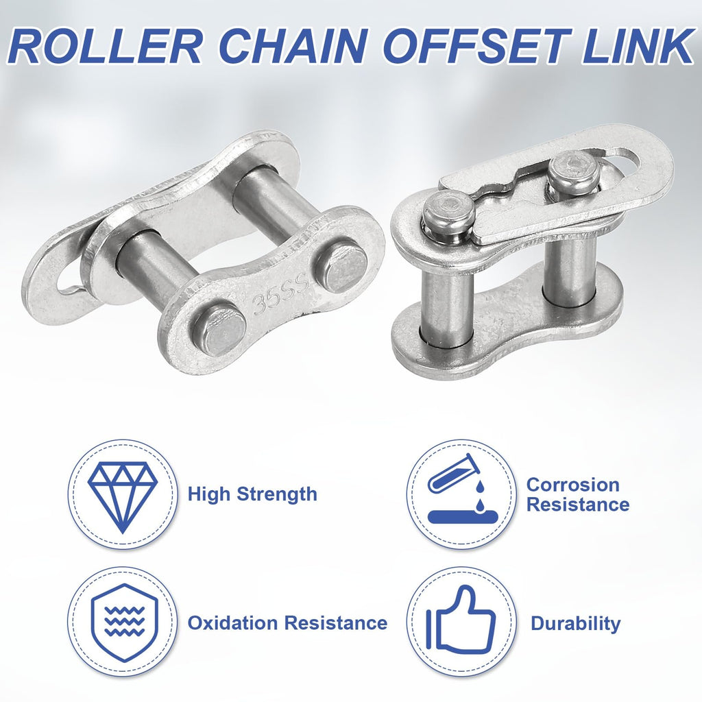 DTGN 5Pcs ANSI #35 Roller Chain Connect Link, 8mm Pitch