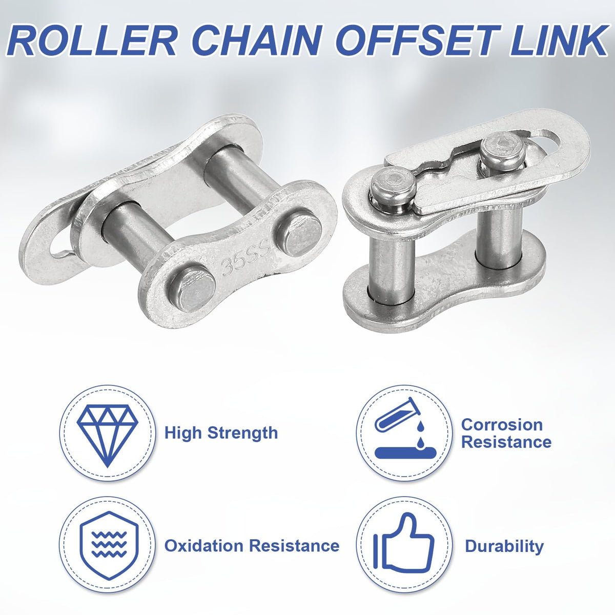 DTGN 5Pcs ANSI #35 Roller Chain Connect Link, 8mm Pitch